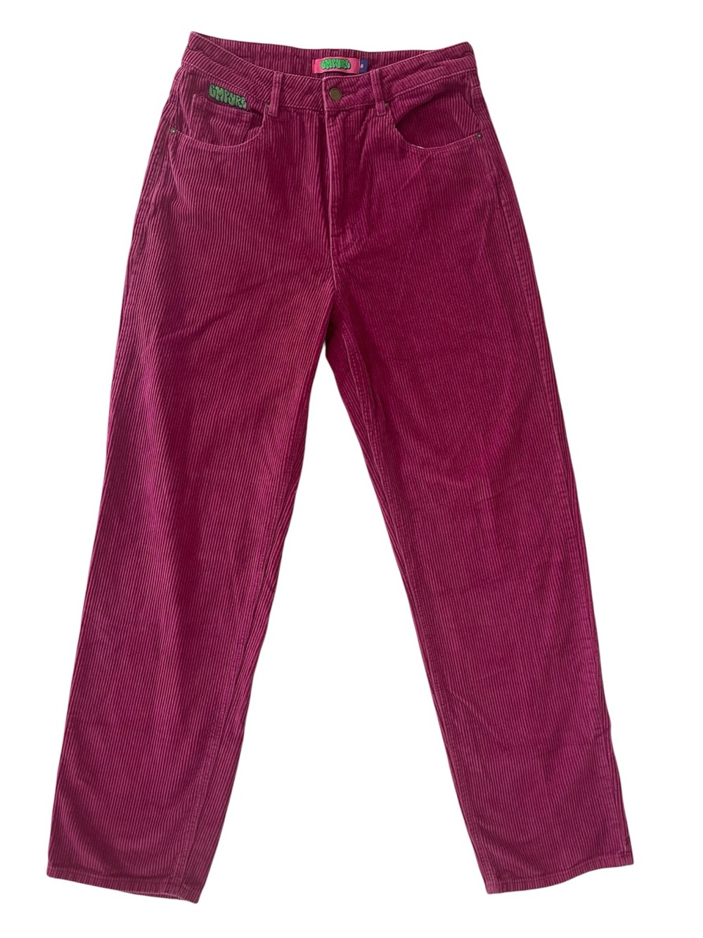 Empyre Tori Corduroy Pants Womens Size 8 Magenta Purple High Rise Skater Y2K